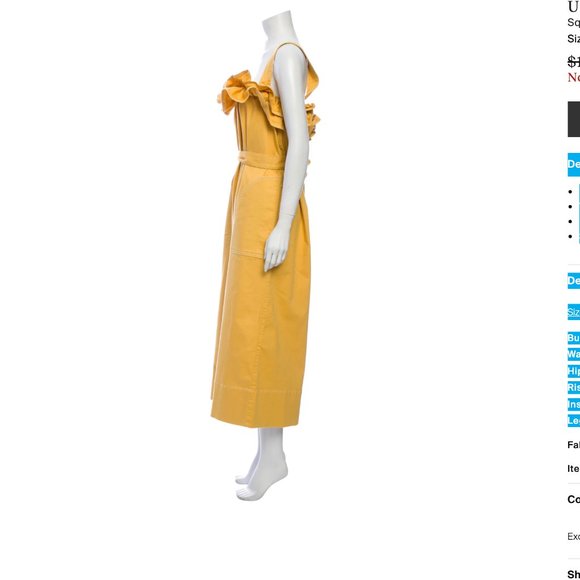 Square Neckline Jumpsuit - Picture 3 of 8